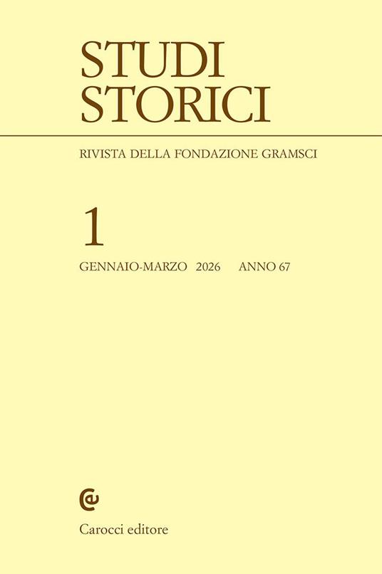 Studi storici (2026). Vol. 1 - copertina