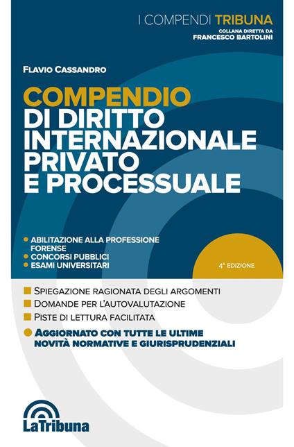 Compendio di diritto internazionale privato e processuale - Flavio Cassandro - copertina