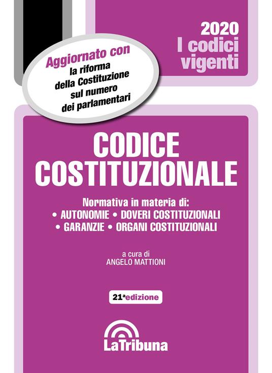 Codice costituzionale - copertina