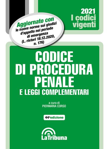 Codice di procedura penale e leggi complementari 2021 - copertina