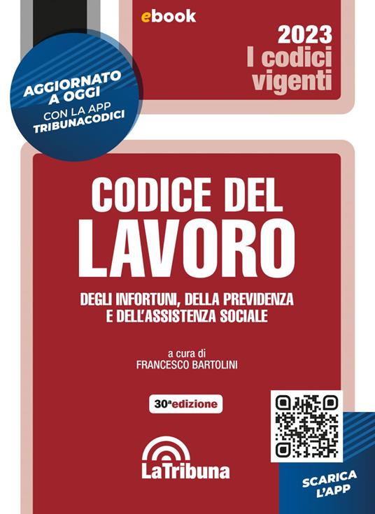 Codice del lavoro, degli infortuni, della previdenza e dell'assistenza sociale - Francesco Bartolini - ebook