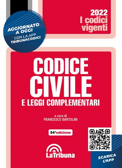 Codice civile e leggi complementari. Con App Tribunacodici - copertina