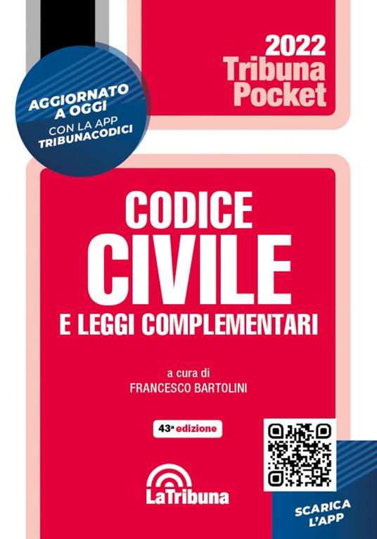 Codice civile e leggi complementari. Con App Tribunacodici - copertina