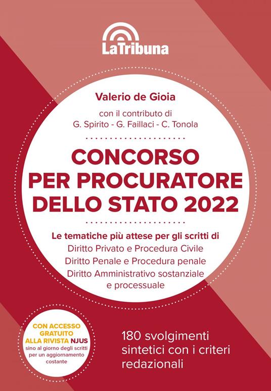 Concorso per Procuratore dello Stato 2022. 180 svolgimenti sintetici con i criteri redazionali - Valerio De Gioia - ebook
