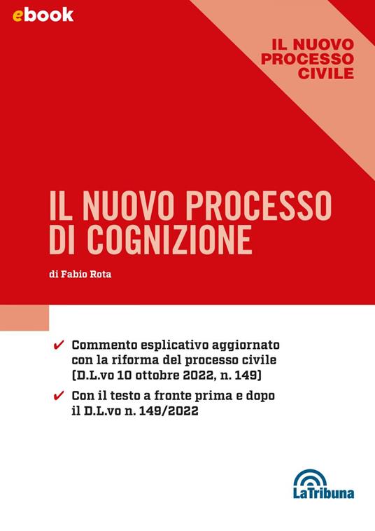 Il nuovo processo di cognizione - Fabio Rota - ebook