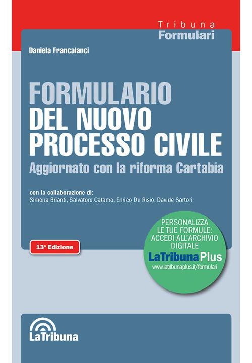 Formulario del nuovo processo civile - Daniela Francalanci - copertina