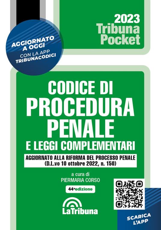 Codice di procedura penale e leggi complementari. Con App Tribunacodici - copertina