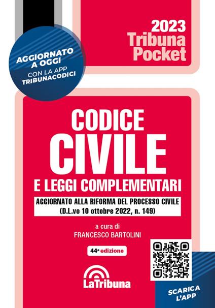 Codice civile e leggi complementari. Con App Tribunacodici - copertina