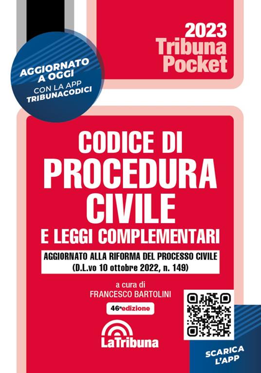 Codice di procedura civile e leggi complementari. Con App Tribunacodici - copertina