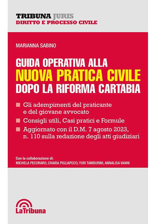 Guida operativa alla nuova pratica civile dopo la riforma Cartabia - Marianna Sabino - copertina