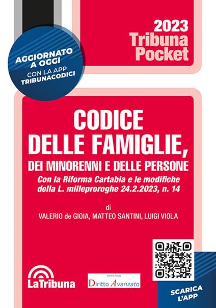 Codice delle famiglie, dei minorenni e delle persone - Valerio De Gioia,Matteo Santini,Luigi Viola - copertina