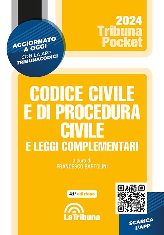 Codice civile e di procedura civile e leggi complementari. Con App Tribunacodici - copertina