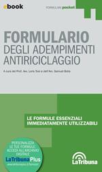 Formulario degli adempimenti antiriciclaggio