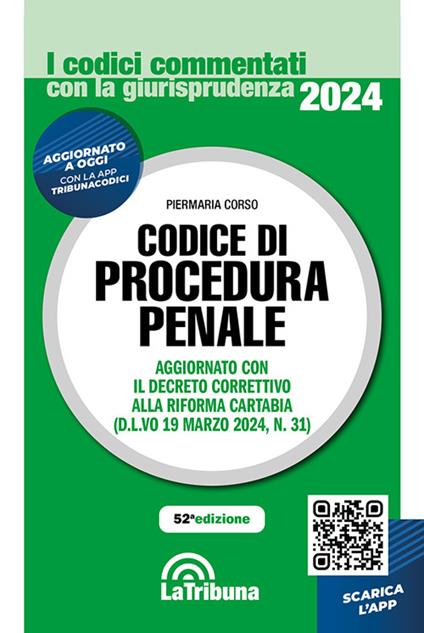 Codice di procedura penale commentato con la giurisprudenza. Con App Tribunacodici - Piermaria Corso - copertina