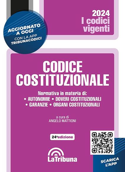 Codice costituzionale - copertina