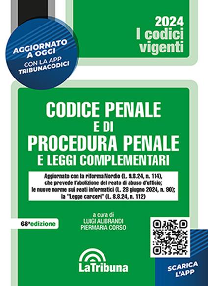 Codice penale e di procedura penale e leggi complementari - copertina