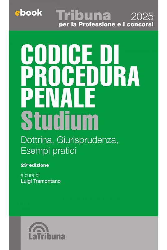 Codice di procedura penale Studium. Dottrina, giurisprudenza, schemi, esempi pratici - Luigi Tramontano - ebook