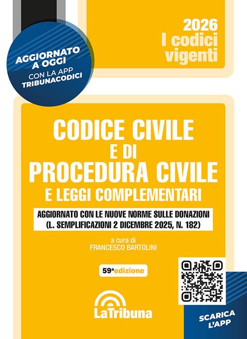 Codice civile e di procedura civile e leggi complementari - copertina