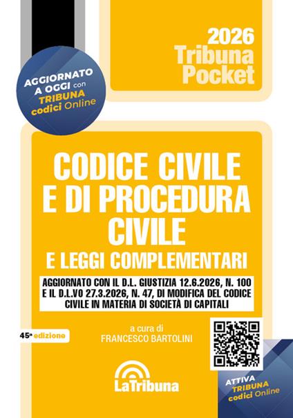 Codice civile e di procedura civile e leggi complementari - copertina