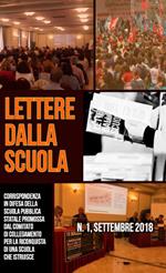 Lettere dalla scuola (2018). Vol. 1: Settembre.