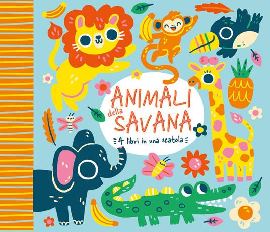 Animali della savana. 4 libri in una scatola. Ediz. a colori - Lizzy Doyle - copertina