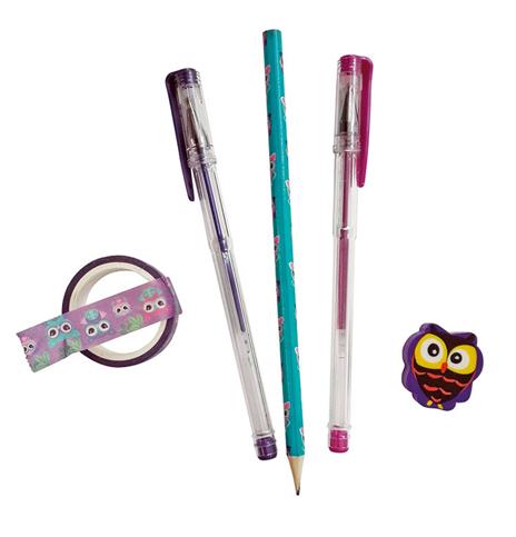 Fantastici gufi. Disegna e decora. Ediz. a colori. Con gadget - 5