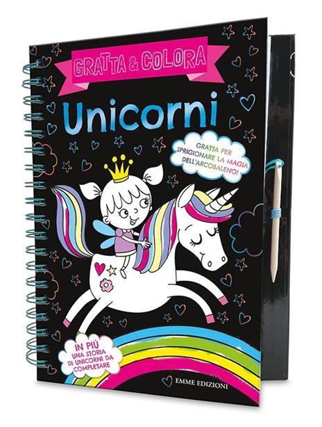 Unicorni. Gratta & colora. Ediz. a spirale - Sarah Wade - copertina