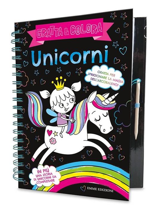 Unicorni. Gratta & colora. Ediz. a spirale - Sarah Wade - copertina
