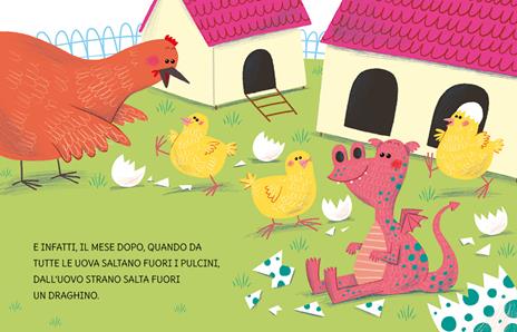 Un drago tra le galline. Prime letture. Stampatello maiuscolo. Ediz. a colori - Giuditta Campello - 2