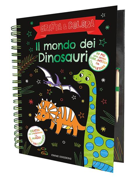 Il mondo dei dinosauri. Gratta e colora. Ediz. illustrata - 3