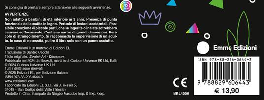 Dinosauri. Gratta e colora. Ediz. a colori. Ediz. a spirale. Con matita di legno - 4