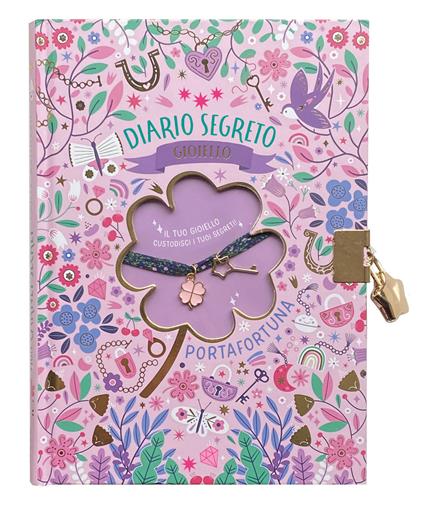 Diario segreto. Gioiello. Ediz. a colori. Con 1 ciondolo, 1 lucchetto, 1 chiave - copertina