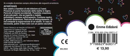 Unicorni. Gratta e colora. Ediz. a colori. Ediz. a spirale. Con matita di legno - 4