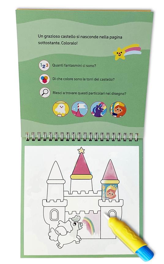 Disegni magici. Unicorni. Ediz. a colori. Ediz. a spirale. Con pennarello ad acqua - 3
