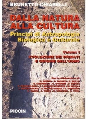 Dalla natura alla cultura. Principi di antropologia biologica e culturale. Vol. 1: Evoluzione dei primati e origine dell'uomo. - Brunetto Chiarelli - copertina