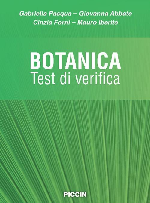 Botanica. Test di verifica - Gabriella Pasqua,Giovanna Abbate,Cinzia Forni - copertina