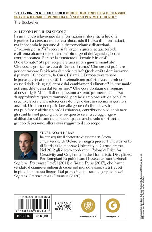 21 lezioni per il XXI secolo Yuval Noah Harari Libro Bompiani Tascabili. Saggi IBS