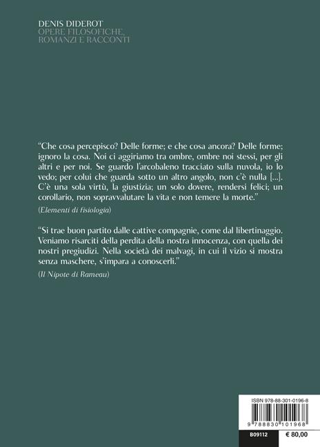 Opere filosofiche, romanzi e racconti. Testo francese a fronte - Denis Diderot - 2