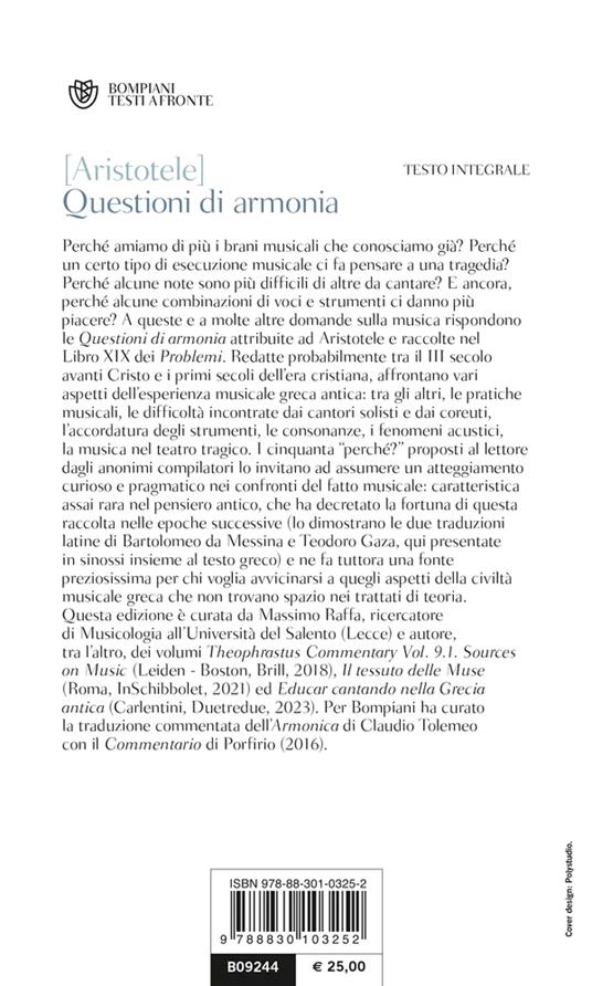 Questioni di armonia. Problemi, Libro XIX. Testo greco a fronte - Pseudo Aristotele - 2