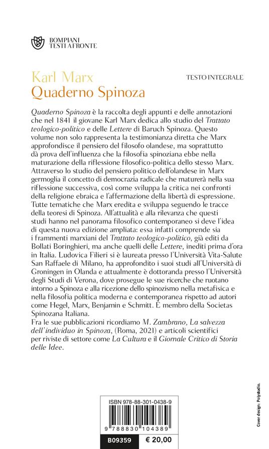 Quaderno Spinoza. Testo latino a fronte - Karl Marx - 2