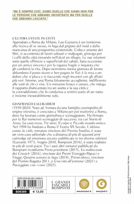 L'ultima estate in città - Gianfranco Calligarich - 2