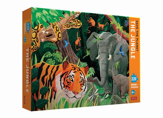 Save the planet. The jungle. 220 piece puzzle. Con puzzle - Enrico Lorenzi,Ester Tomè - copertina