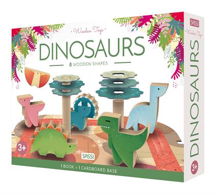 Dinosaurs. Wooden toys. Ediz. a colori. Con Giocattolo - Ester Tomè,Valentina Manuzzato,Francesco Legimi - copertina