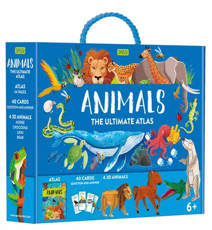 Animals. The ultimate atlas. Ediz. a colori. Con puzzle. Con 40 Carte - Giulia Pesavento - copertina