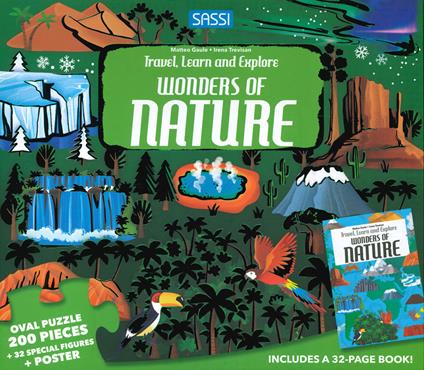 Wonders of nature. Travel, learn and explore. Ediz. a colori. Con puzzle - Matteo Gaule,Irena Trevisan - copertina