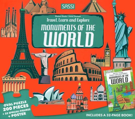 Monuments of the world. Travel, learn and explore. Ediz. a colori. Con puzzle - Matteo Gaule,Irena Trevisan - copertina