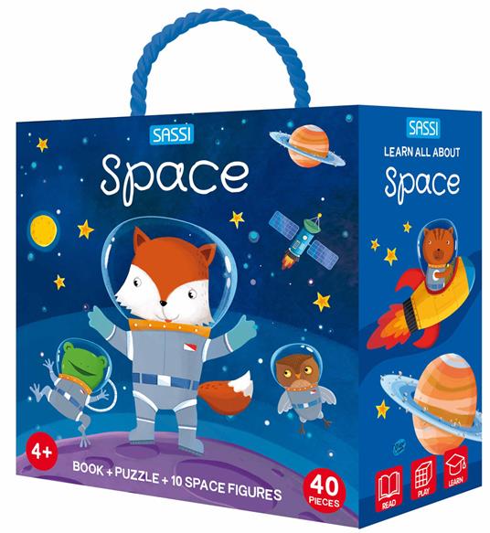 Space. Q-box. Ediz. a colori. Con 10 figure spaziali. Con puzzle - Matteo Gaule - copertina