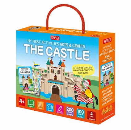 The castle. My first activities arts & crafts. Ediz. a colori. Con 200 decals. Con 4 scenes to complete. Con special tracing pen. Con 100 stickers - Irena Trevisan - copertina