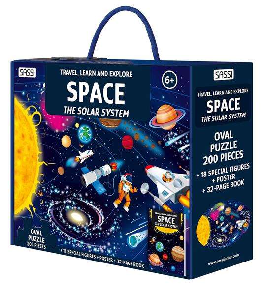 Space. The solar system. Travel, learn and explore. Ediz. a colori. Con oval puzzle. Con 18 special figures. Con Poster - Matteo Gaule,Nadia Fabris - copertina