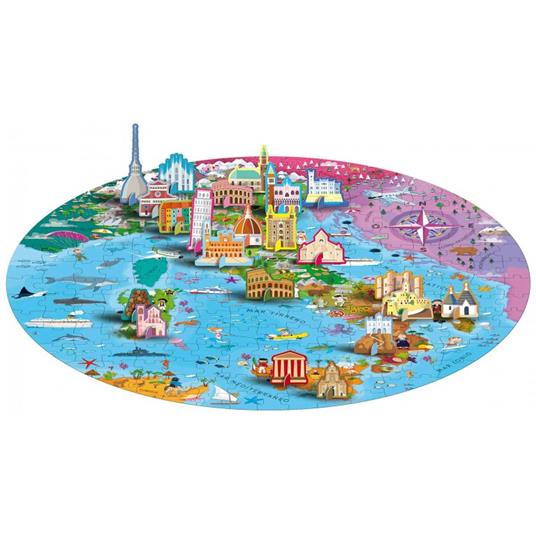 L'Italia. Viaggia, conosci, esplora. Ediz. a colori. Con 22 formine. Con puzzle rotondo. Con Poster - Matteo Gaule,Ester Tomè - 5